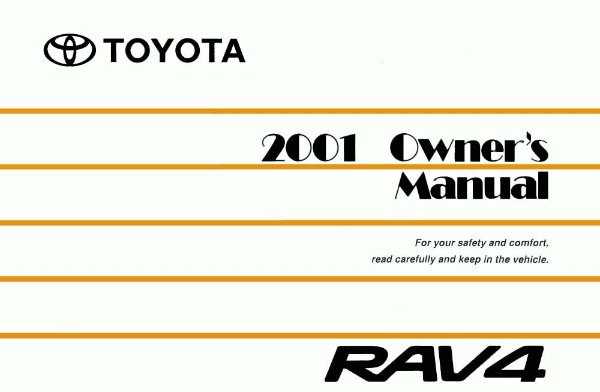 2001 Toyota Rav4 Owner's Manual