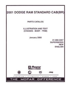 2001 Dodge Truck All Models Parts Book