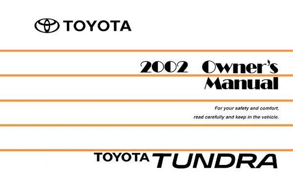 2002 Toyota TUNDRA Owner's Manual