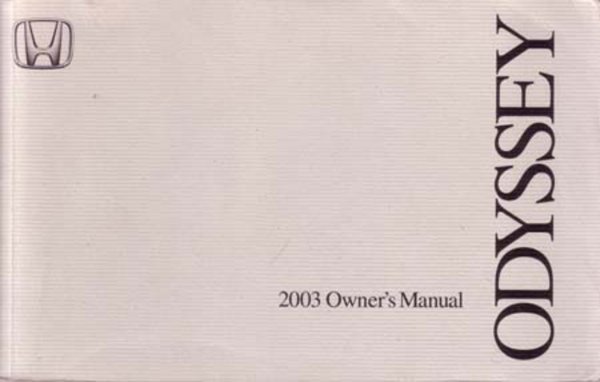 2003 Honda Odyssey Owner's Manual