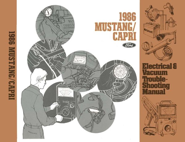 1986 Ford Mustang, Capri Wiring Diagrams Manual