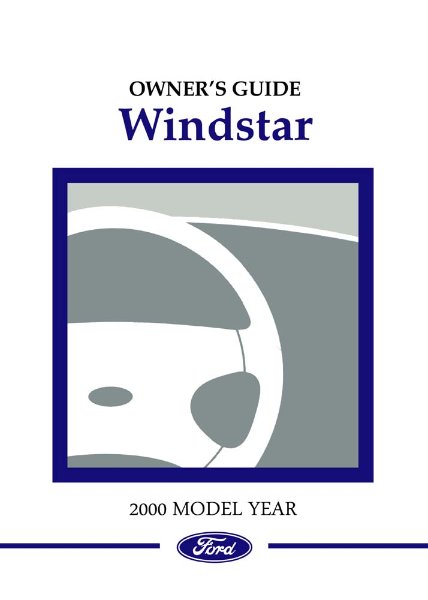 2000 Ford Windstar Owner's Manual