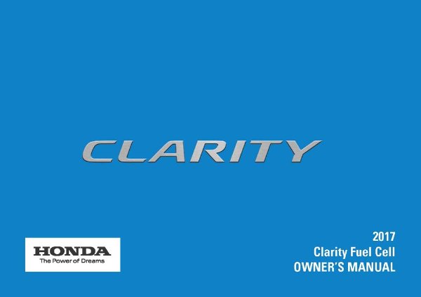 2017 Honda Clarity Fuel Cell Owner's Manual