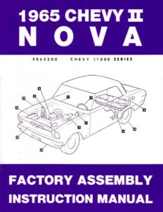1965 Chevrolet Chevy ll Nova Assembly Manual Book Rebuild Instructions Drawings