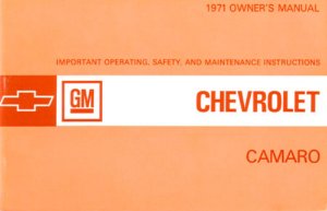 1971 Chevrolet Camaro Owner's Manual