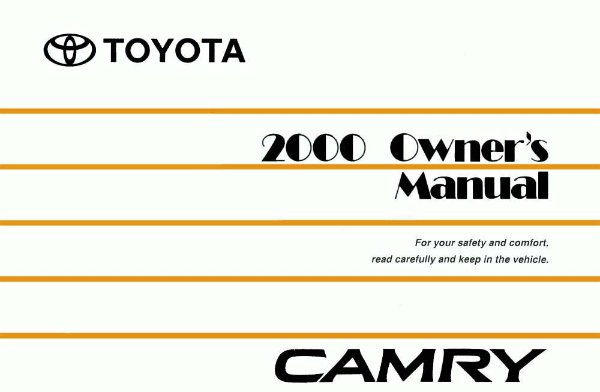 2000 Toyota Camry Owner's Manual