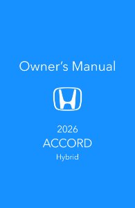 2026 Honda Accord HEV Owner's Manual