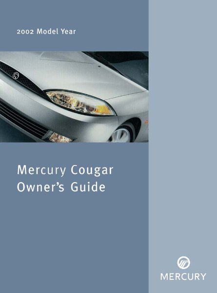 2002 Mercury Cougar Owner's Manual
