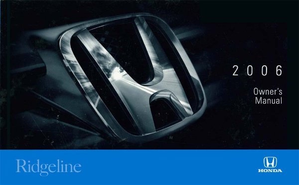 2006 Honda Ridgeline Owner's Manual