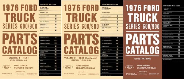 1976 Ford Truck 600-900 Series Parts Book