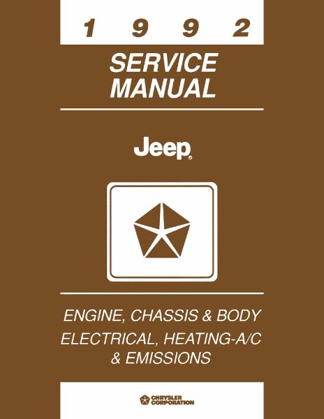1992 Jeep Cherokee, Comanche, Wrangler Factory Shop Service Manual