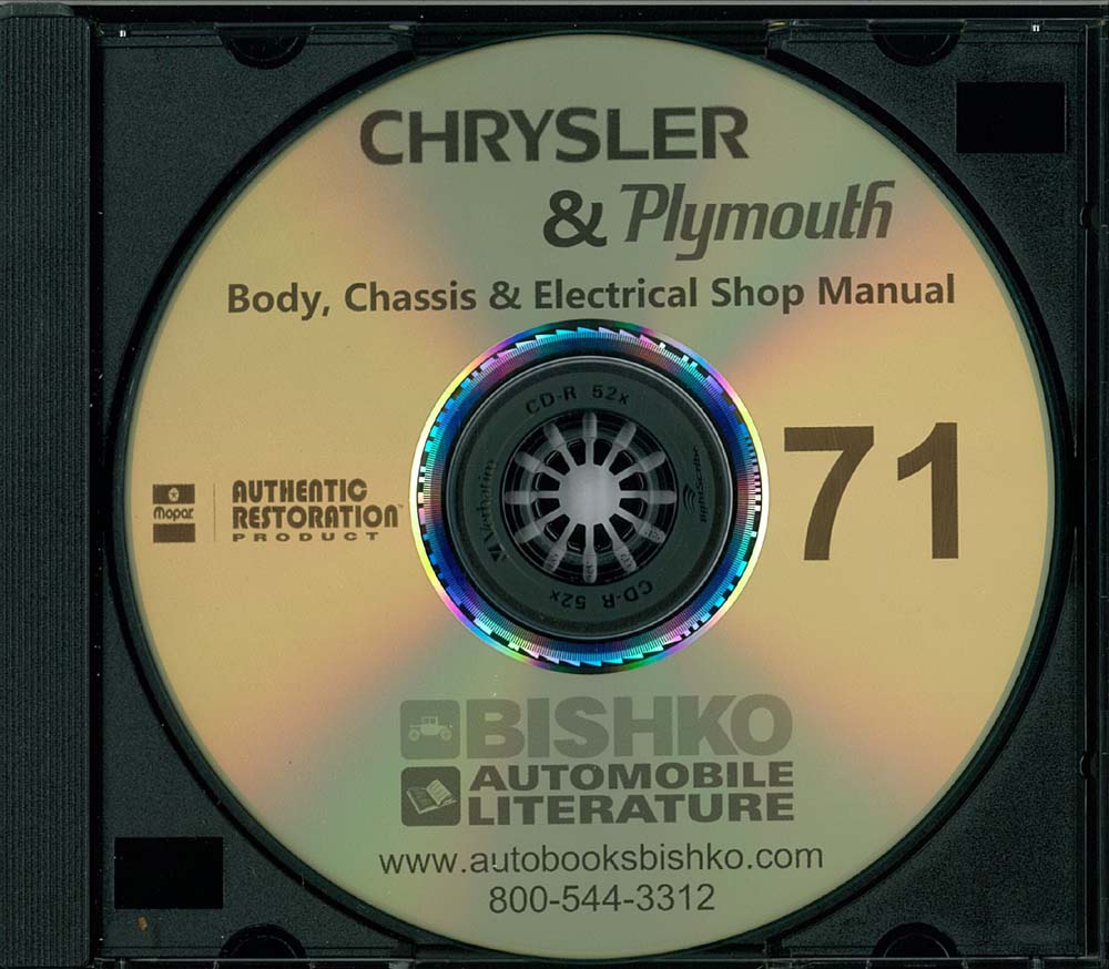 1971 CHRYSLER & PLYMOUTH Body, Chassis & Electrical Service Manual