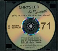 1971 CHRYSLER & PLYMOUTH Body, Chassis & Electrical Service Manual sample image