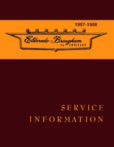 1957–1958 Cadillac Eldorado Brougham Factory Shop Service Manual