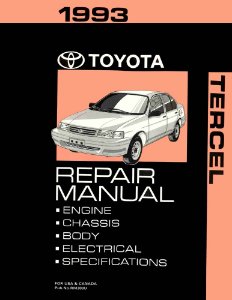 1993 Toyota Tercel Shop Service Repair Manual