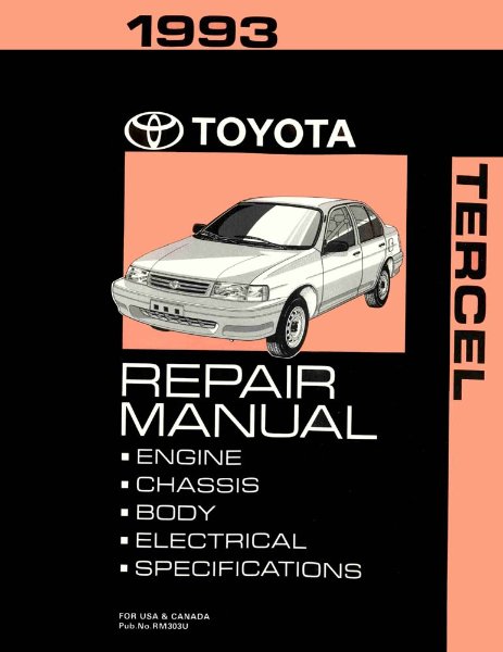 1993 Toyota Tercel Shop Service Repair Manual