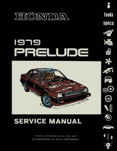 1979 Honda Prelude Factory Shop Service Manual
