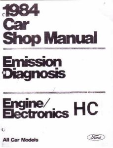 1984 Ford Lincoln Mercury Emissions Diagnostic Procedures Manual Guide
