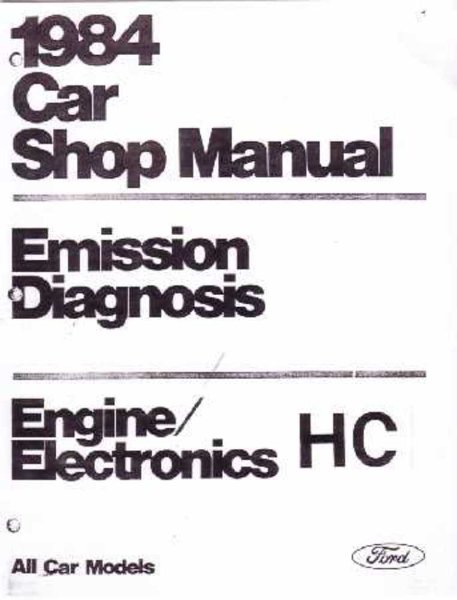 1984 Ford Lincoln Mercury Emissions Diagnostic Procedures Manual Guide