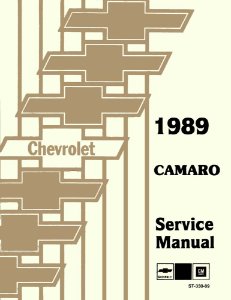 1989 Chevrolet Camaro Factory Shop Service Manual