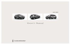 2018 Lincoln MKX Owner's Manual