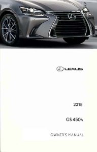 2018 Lexus GS 450H Owner's Manual
