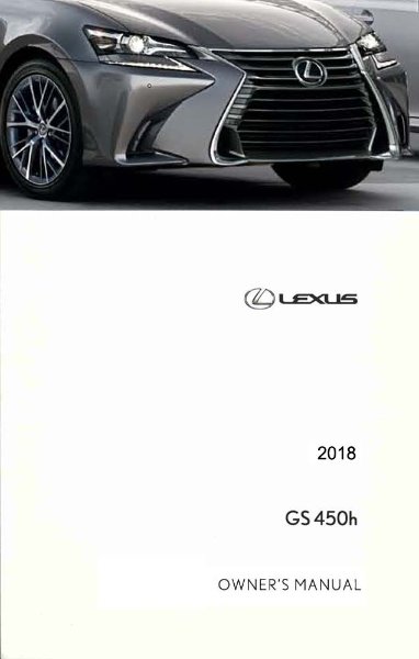 2018 Lexus GS 450H Owner's Manual