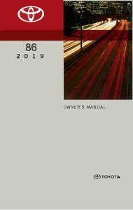 2019 Toyota GR86 Owner's Manual