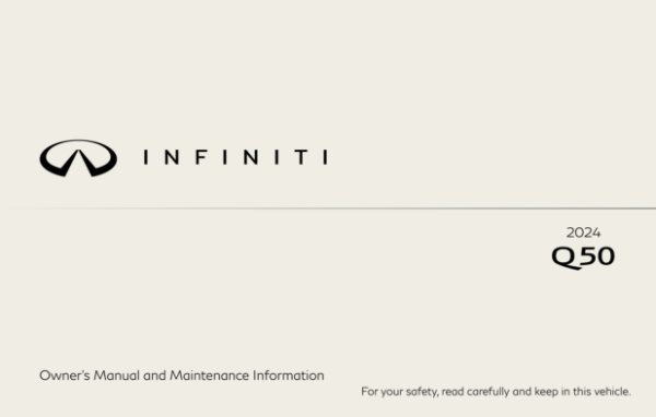 2024 Infiniti QX50 Owner's Manual