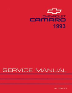 1993 Chevrolet Camaro Factory Shop Service Manual