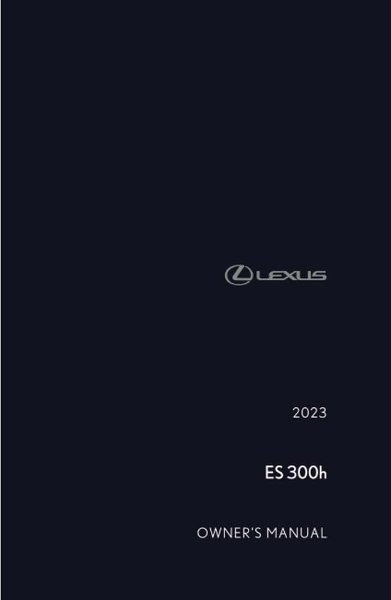 2023 Lexus ES 300h Owner's Manual