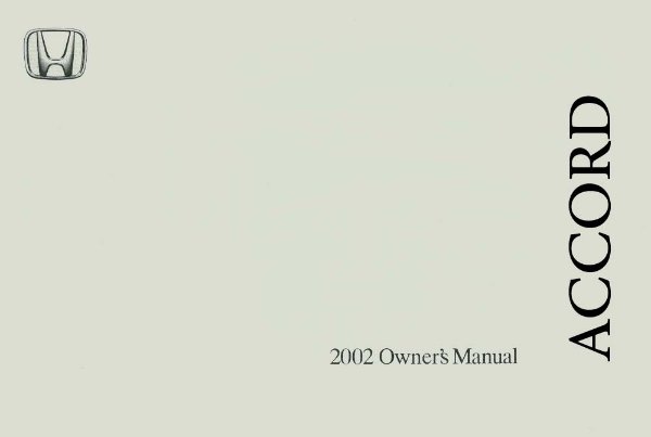 2002 Honda Accord Coupe Owners Manual User Guide