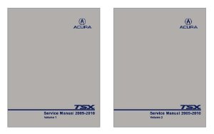 2009–2010 Acura TSX Factory Shop Service Manual