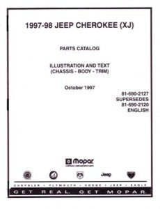 1997–1998 Jeep Cherokee (XJ) Parts Book