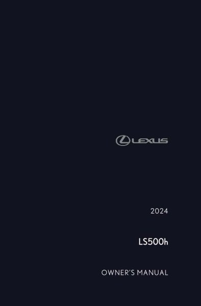 2024 Lexus LS 500H Owner's Manual