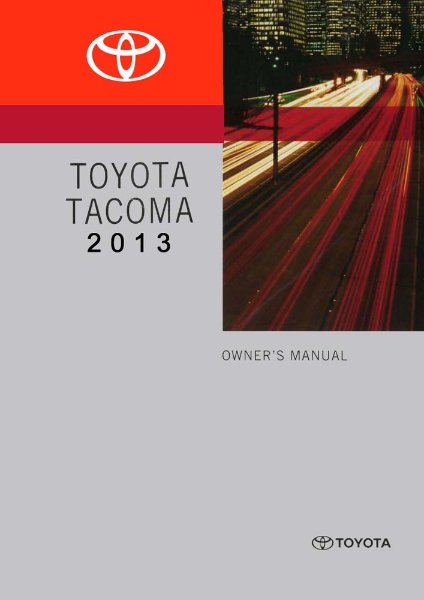 2013 Toyota Tacoma Owner's Manual