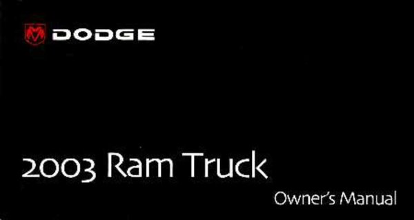 2003 Dodge Ram Truck Owner's Manual