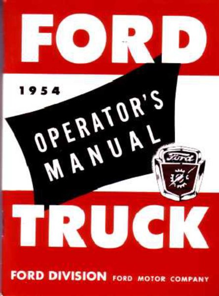 1954 Ford Truck All Models Owner's Manual
