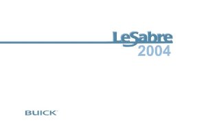 2004 Buick Lesabre Owner's Manual