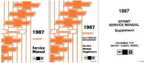 1987 Chevrolet Sprint Factory Shop Service Manual