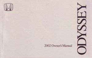 2002 Honda Odyssey Owner's Manual