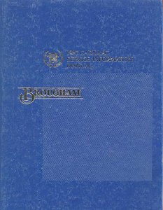 1987 Cadillac Brougham Factory Shop Service Manual