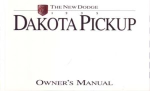 1995 Dodge Dakota Owner's Manual