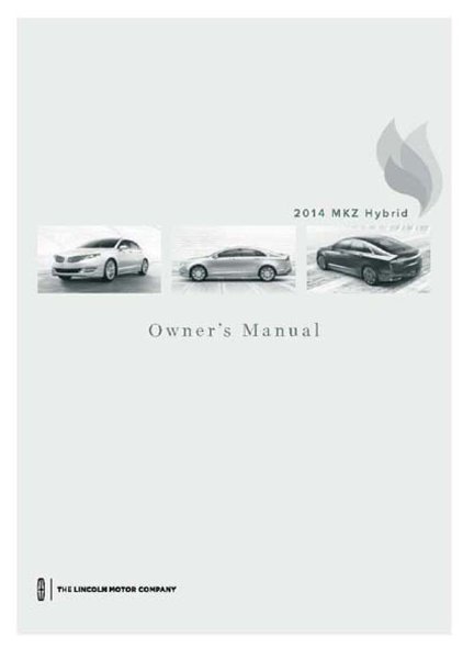2014 Lincoln MKZ Hybrid Owner's Manual