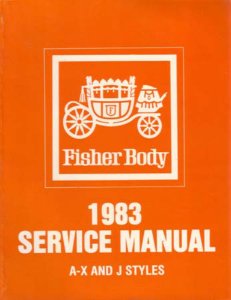 1983 Buick Cadillac Chevrolet Body Shop Service Repair Manual Book Engine