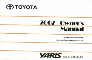 2007 Toyota Yaris Hatchback Owner's Manual
