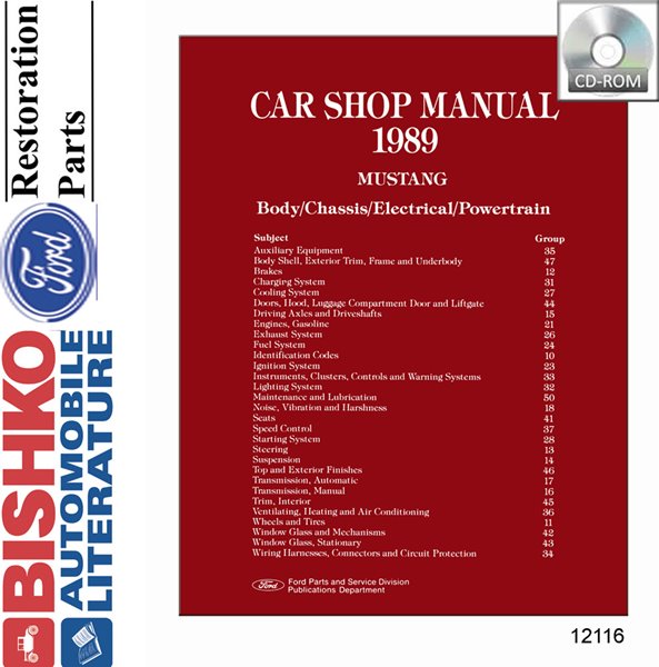 1989 Ford Mustang Shop Service Repair Manual PDF