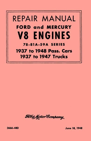 1937–1948 Ford V-8 Engine Factory Shop Service Manual