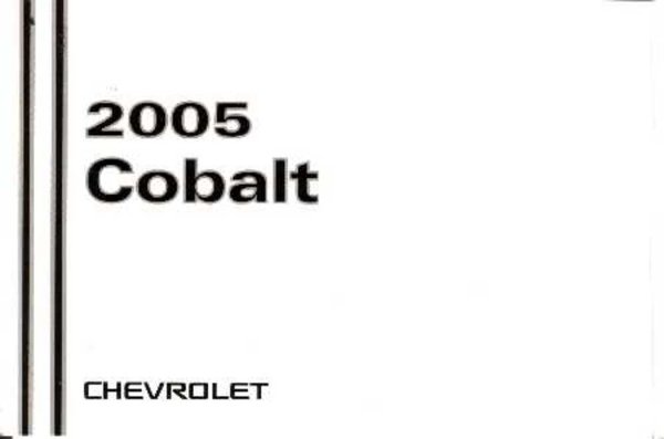 2005 Chevrolet Cobalt Owner's Manual