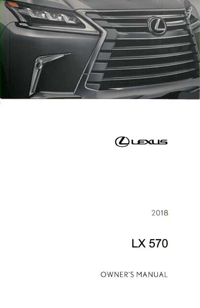 2018 Lexus LX 570 Owner's Manual